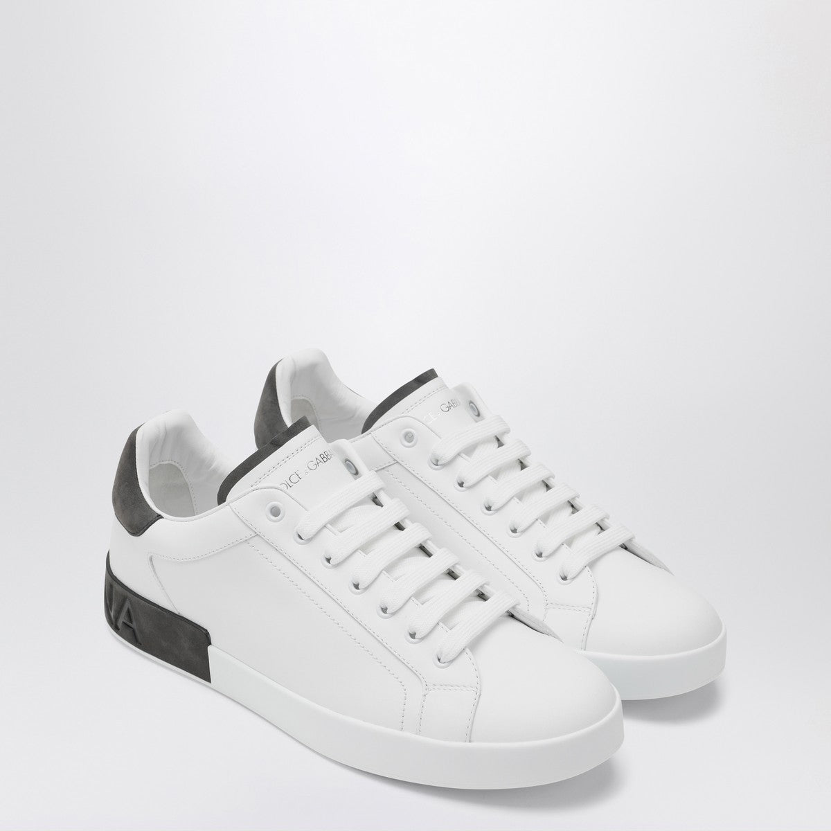Dolce & Gabbana Dolce&Gabbana Portofino white/black leather sneaker